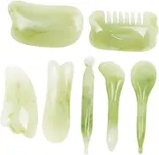 Gogogmee 7Pcs Gua Massage Kit Face Body Massager Board for Spa Acupuncture and Smooth and Durable Scraping Tools for Relaxation and Health