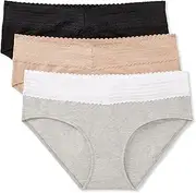 [Warner's] Women's Blissful Benefits Dig-Free Comfort Waist with Lace Cotton Hipster 3-Pack Wrw251hp11w