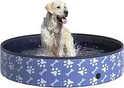 Foldable Dog Pool Foldable Pet Swimming Pool, Portable Dog Bathing Tub, Durable Anti-Slip, Easy to Store, for Dogs & Cats, Outdoor Use