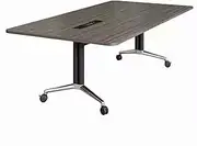 YQMHEZ Folding Conference Table, Foldable Meeting Table with Wheels, Training Room Tables for Training Rooms, Seminars and Classrooms(120cm/47.2in)