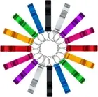 16 pcs 8 Colored Metal Bottle Opener, Split Key Ring Chain Keychain Bulk