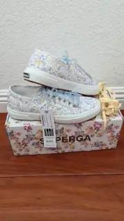 New In Box Superga x LoveShackFancy Floral Sneakers Size 8