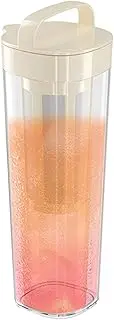 Coffee Cold Brew Maker,1100ml Manual Ice Coffee Maker with Handle - Portable Refrigerator Water Bottle with Filter, Summer Juices Pot for Hot Tea, Iced Tea, Iced Coffee
