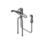 T&S Brass B-2730 Deck Mount Single Lever Faucet w/ Integral 9" Swivel Spout