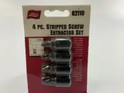 LISLE 62110 4-Piece Stripped Screw Extractor Set - #7, #8, #9, #10