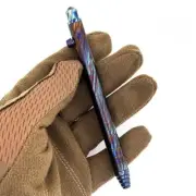 EDC Titanium Damascus Ballpoint Pen Bolt Action Signature Writing Pen Outdoor
