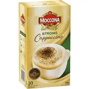 Moccona Strong Cappuccino Sachets 10 Pack