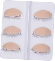 6 Pieces False Eyelashes Extension Eyelids False Eyelashes Extension Sturdy for Mannequin Head Eyealsh Salon Soft Eyelash Practice Eyelids, color 2