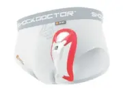 SHOCK DOCTOR Boys Core Brief w/BioFlex Athletic Cup Size M -White NEW IN PACKAGE