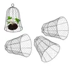 Garden Chicken Wire Cloche Plant Protection Cover Thickened 10 Pack Black