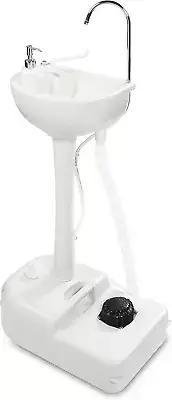 Portable Outdoor Foot Pump Camping Sink – Collapsible Hand Wash Basin W/ 5 Gallo