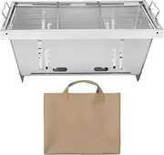 Qkbuza Grills Outdoor Cooking - Foldable Charcoal Grill Stainless Steel Grill with Storage Bag | BBQ Charcoal Grill Compact Outdoor Folding Grill for Outdoor