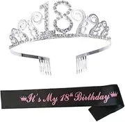 [MUSISALY] Queen Birthday Celebration Set Crown Hair Comb Sash Tiara Accessory Birthday Sashes