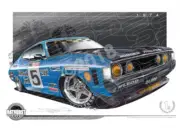 Bathurst Legends 1974 FORD XA FALCON JOHN GOSS / KEVIN BARTLETT A1 STRETCHED CAN