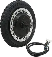 Gearwell Wheel Hub Motor, 12in Disc Brake Gear Conversion Motor 48V‑96V 800W‑6500W 1250 RPM Inner Outer Tire Hub Drive for Motorcycle Off Road Vehicle