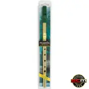 Feadog Brass D Irish Tin Whistle & Instruction, Fingering Chart + Songs