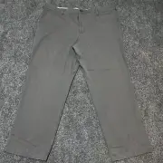 NEW Dockers Pants Mens 42 Grey Cotton Blend High Rise Classic Pockets Easy Khaki