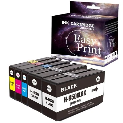 5-Pack 950XL 950 XL Ink Cartridge for OfficeJet Pro 271DW 8610 Laser Printer
