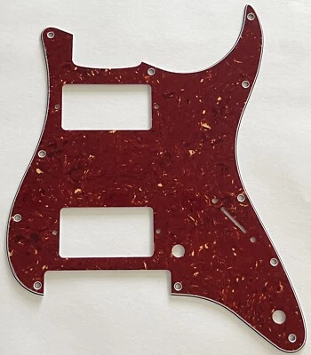 Guitar Pickguard For Strat Floyd Rose Tremolo HH Humbucker 4 Ply Red Tortoise