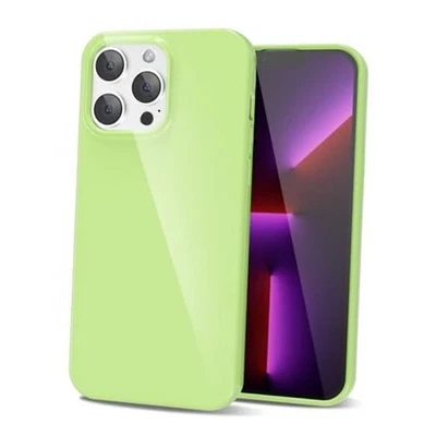 for iPhone Phone Case Liquid Silicone, Cute Girly Thin Ultra 13 Pro Light Green