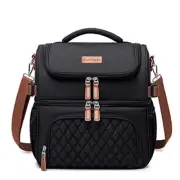 Lunch Bag For Men Women Insulated Double Deck Lunch Bag Large Leakproof Lunch Bo