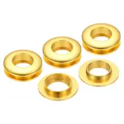 15.5mm(5/8 Inch) Brass Hole Eyelets, 4 Pcs Arc Surface Grommets, Gold Tone