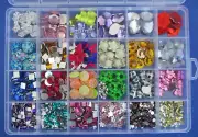 #13 Gems Embellishments Rhinestone Flat Back Many Sizes Colors Scrapbook Crafts