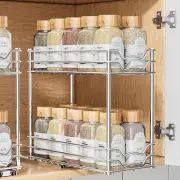 Pull Out Spice Rack Organizer Inside Cabinet,Slide Out Chrome Spice organization