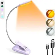 Lightweight Rechargeable 10 LED Amber Book Light for Reading in Bed, Eye-Care Cl