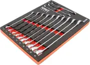 Sunex 13 Pc. V-Groove Metric Wrench Set in EVA Foam 7mm-19mm