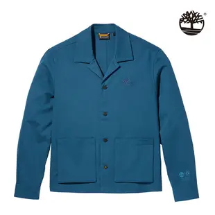 Timberland 男款藍色Re-Comfort EK+長袖襯衫外套|A42T2BZ4
