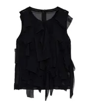Comme Des Garçons Comme Des Garçons Ruffled Panelled Top S black