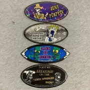 VTG Socially Hazardous Stickers Aliens are Cumming Jerry Springer Just Pimppin