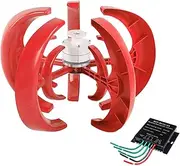 3000W 12V-220V Vertical Axis Efficient Wind Turbine Generator, 5 Blades Vertical Axis Wind Turbine Generator for Home Hybrids Streetlight