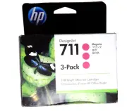 HP 711 MAGENTA 3-pack 29-ml DesignJet Ink Cartridges CZ135A - EXP 12/2020 NEW