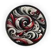 Home Decor Wall Clock Abstract Swirling Shapes Dynamic Patterns