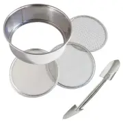 Stainless Steel Soil Potting Set with 3PCS Soil Sieve Set and Soil Scoop, 3 I...