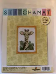 Design Works Stitch & Mat GIRAFFE Cross Stitch Kit w/ 8"x10" Mat - NIB