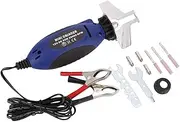 Chainsaw Chain Sharpener, 12V Mini Lectric Blade and Knife Sharpener and Drill for Garden Tools, Includes 3 Grinding Stones, Wrench, and Accessories