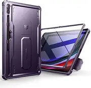 [Dexnor] for Samsung Galaxy Tab S9 Ultra/S8 Ultra Case, [Built in Screen Protector and Kickstand] Heavy Duty Military Grade Protection Shockproof Protective Cover - Purple