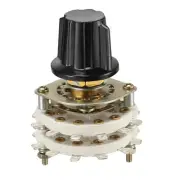 Band Selector Rotary Switch(w Knob), 4P5T 4 Pole 5 Throw, 2 Deck