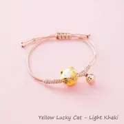 Ceramic Lucky Cat Bracelet Yellow Lucky Cat - Light Khaki - One Size