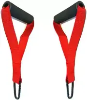 Heavy-Duty Gym Handle Attachments - Red for Cable Machines