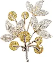 [RYEPOLNIX] Leaf Brooch Pin Exquisite High-end Brooch Flower Clothing Accessories/644