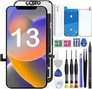 for iPhone 13 Screen Replacement,Full HD LCD Display 3D Touch Digitizer Assembly with iPhone 13 6.1 inch (Model :A2482,A2631,A2634,A2635,2633) Compatible with Repair Tools (6.1 inch - 13)