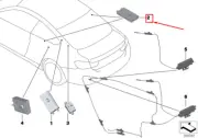 BMW 4 Cabrio F83 Left Antenna Amplifier 9273667 65209273667 NEW GENUINE