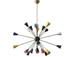 24 Light Stilnovo Mid Century Chandelier Modern Pendent Ceiling Fixture Lamp