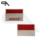 Monaco Flag iron on Embroidered Sew on Patch For Clothes 9x6cm