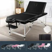ALFORDSON Massage Table 2/3 Fold 55/65/75/85cm Foldable Portable Bed Aluminium