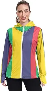 [RPLIFE] Mauritius Flag Hoodie Women, Upf 50+ Zip up Long Sleeve Fishing Shirt